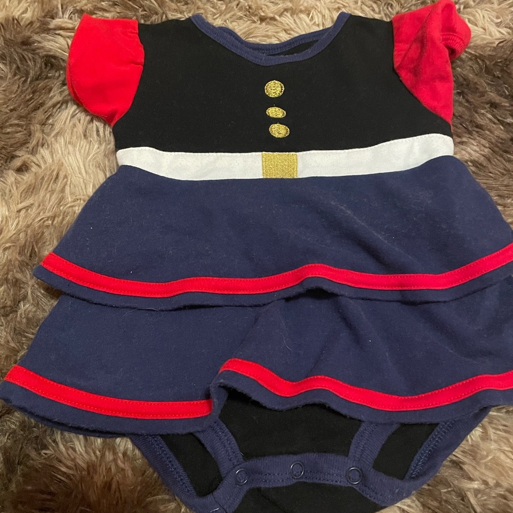 Baby girl military onesie